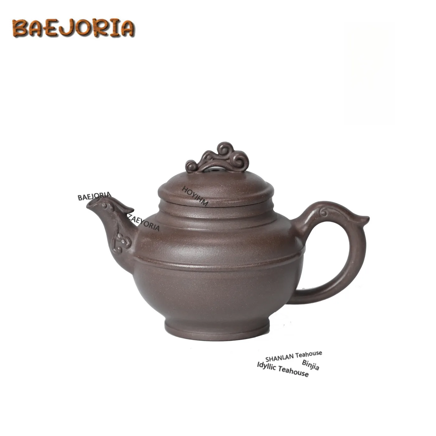 

300ml Classic Yixing Purple Clay Teapots Handmade Auspicious Clouds Pot Raw Ore Mud Tea Soaking Kettle Chinese Zisha Tea Set