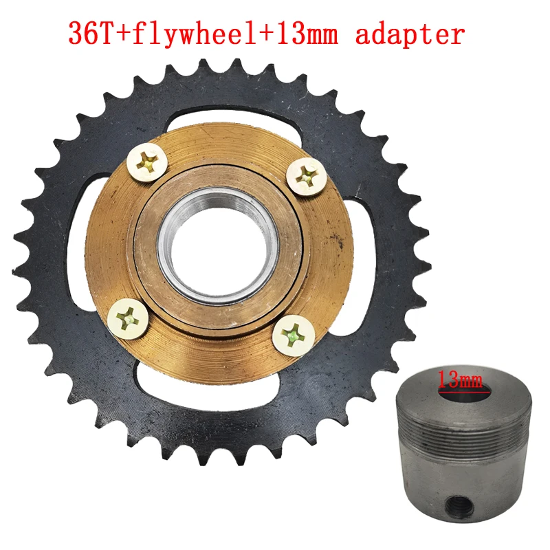 420 36T sprocket tooth plate suitable for retrofitting electric manual tricycle 95mm flywheel adapter superhard 45 steel