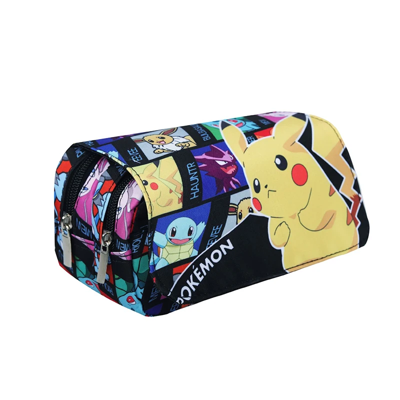 Pokemon Stationery Bags Pocket Monster Learn Pencil Case Student Portable Pen Case Nylon Material Pikachu Kids Gifts Anime Toys