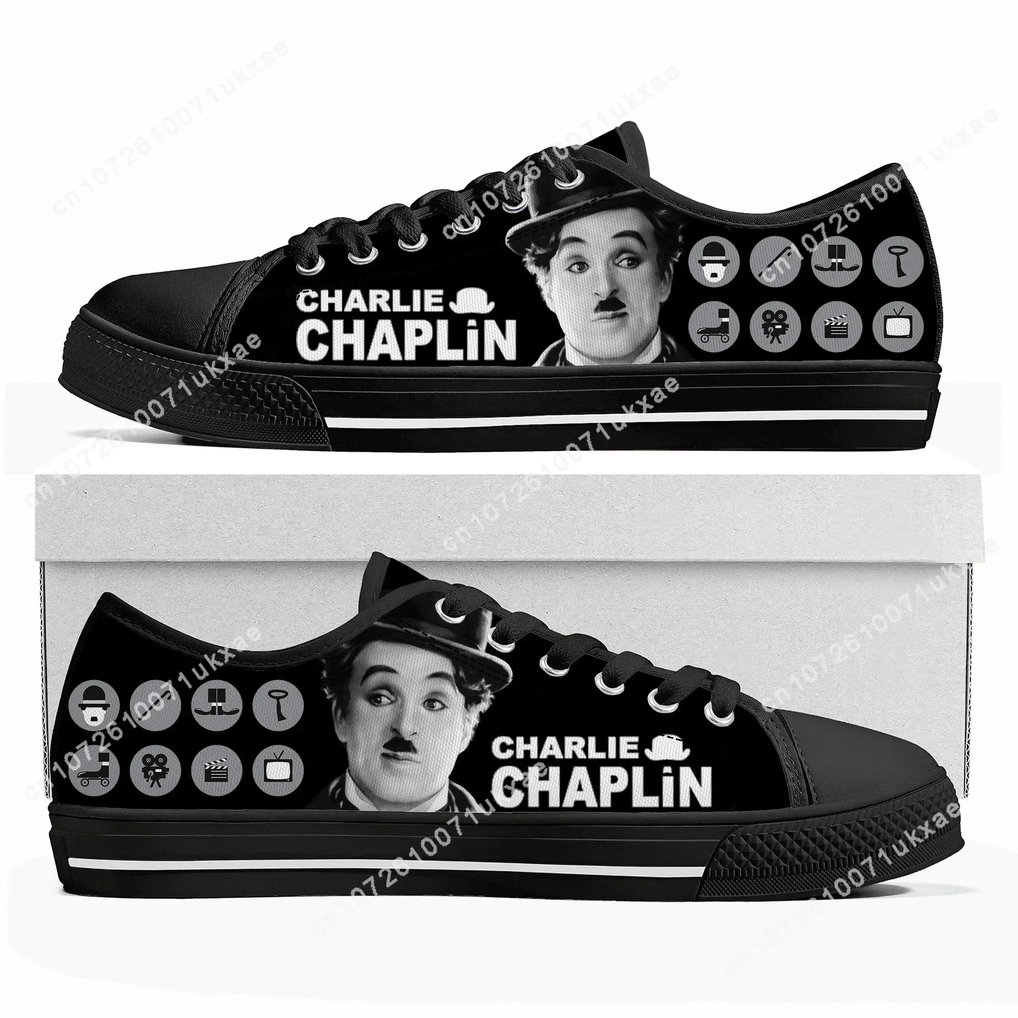 Charlie Chaplin Low Top Sneakers Mens Womens Teenager High Quality Canvas Sneaker couple Casual Shoes Customize DIY Shoe