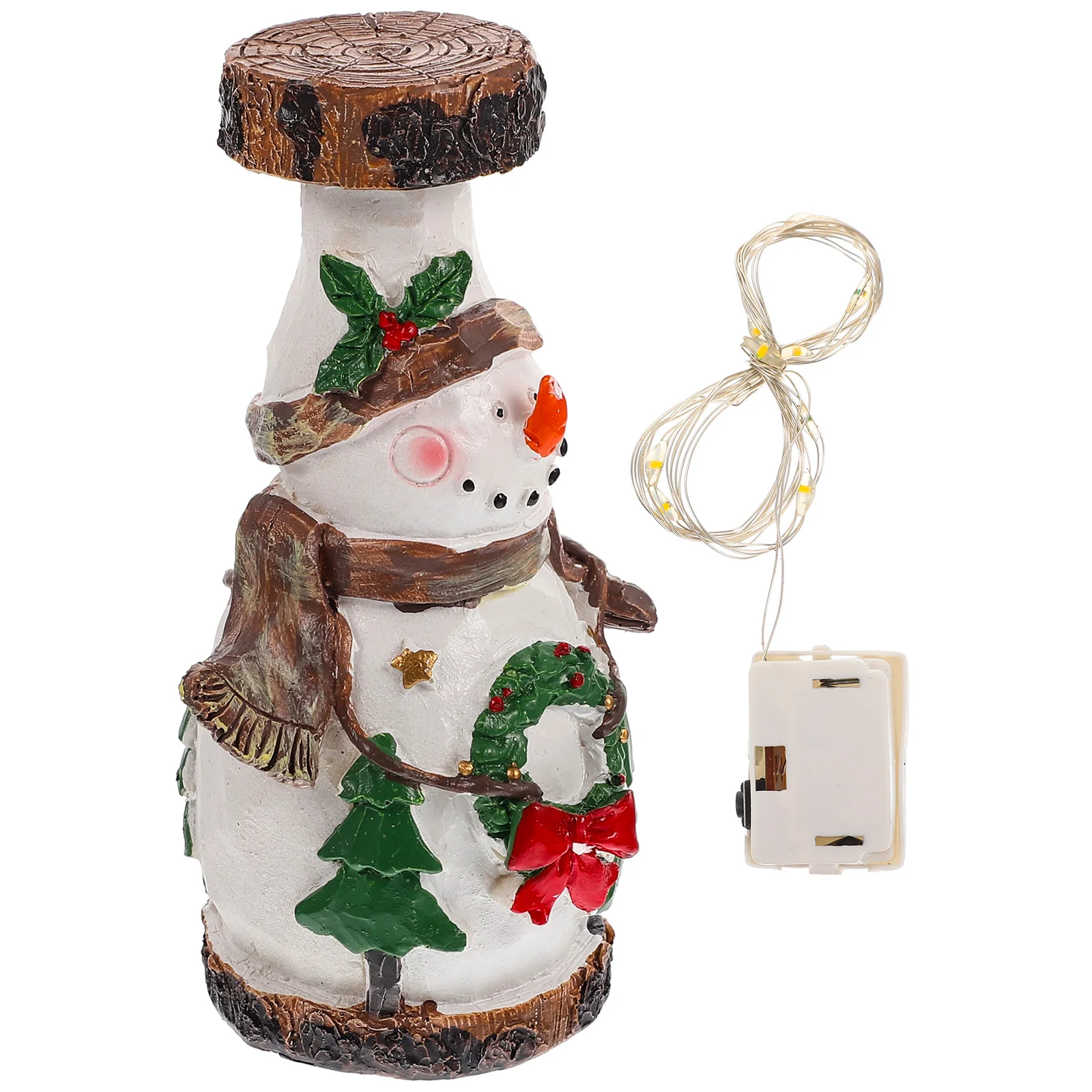 

1Set Resin Candleholder Imitated Wood Rustic Frosted Surface Xmas Stand Dining Table Decoration Gift Xmas Candleholder