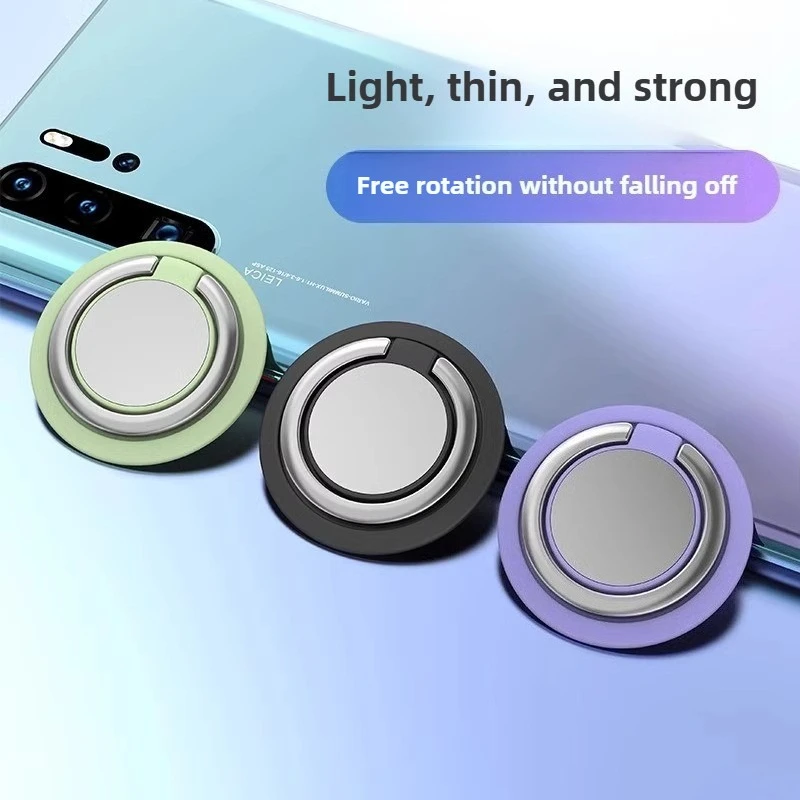 Tempat Cincin Ponsel Magnetik Desain Rotasi 360 Bahan Silikon Solusi Lipat Portabel Universal Penggunaan Bebas Genggam Kreatif