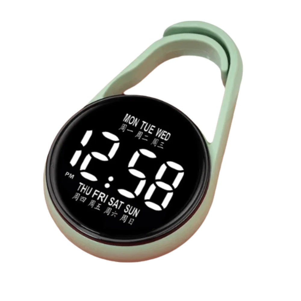

2Pcs Waterproof LED Electronic Hanging Watch Portable Digital Display Pocket Watch Luminous LED Display