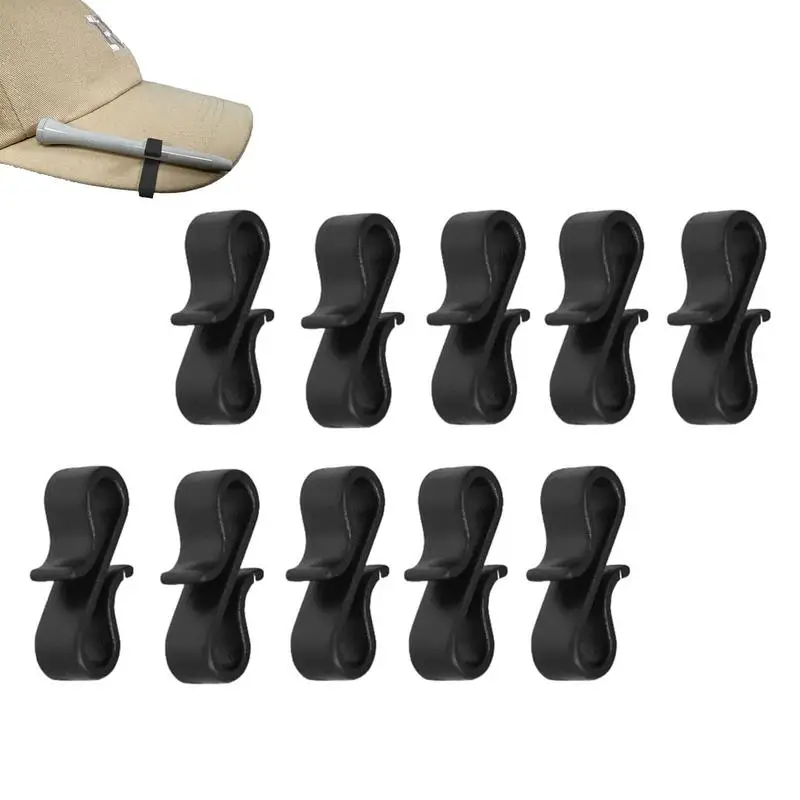 Multi-Purpose Golf Tee Holder Clip, Chapéu Grampos, Bola Marcador Titulares, Clipe Pequeno, Cintos de Acampamento, 10Pcs