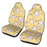cute little rabbit 2pcs Print Car Seat Covers for Women and Men, Universal Auto Front Seat Protector Fits for Car, SUV Sedan,