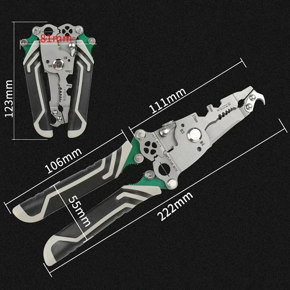 

18 In 1 Foldable Wire Stripper Multi-function Strip Plier Crimper Cable Cutter Multifunctional Foldable Wire Cutter And Wire Str