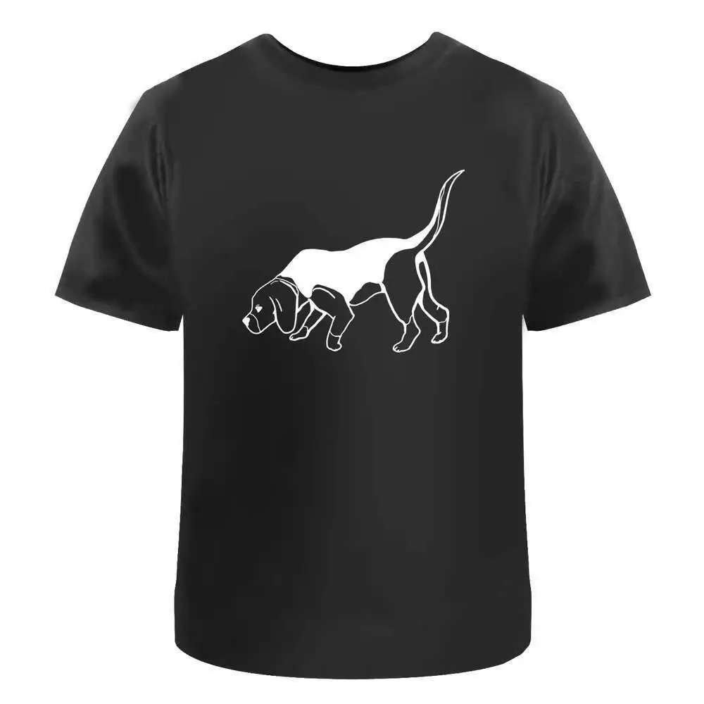 Sniffing Beagle' Cotton T-Shirts   Anime Graphic T-shirts for Men Clothing Women