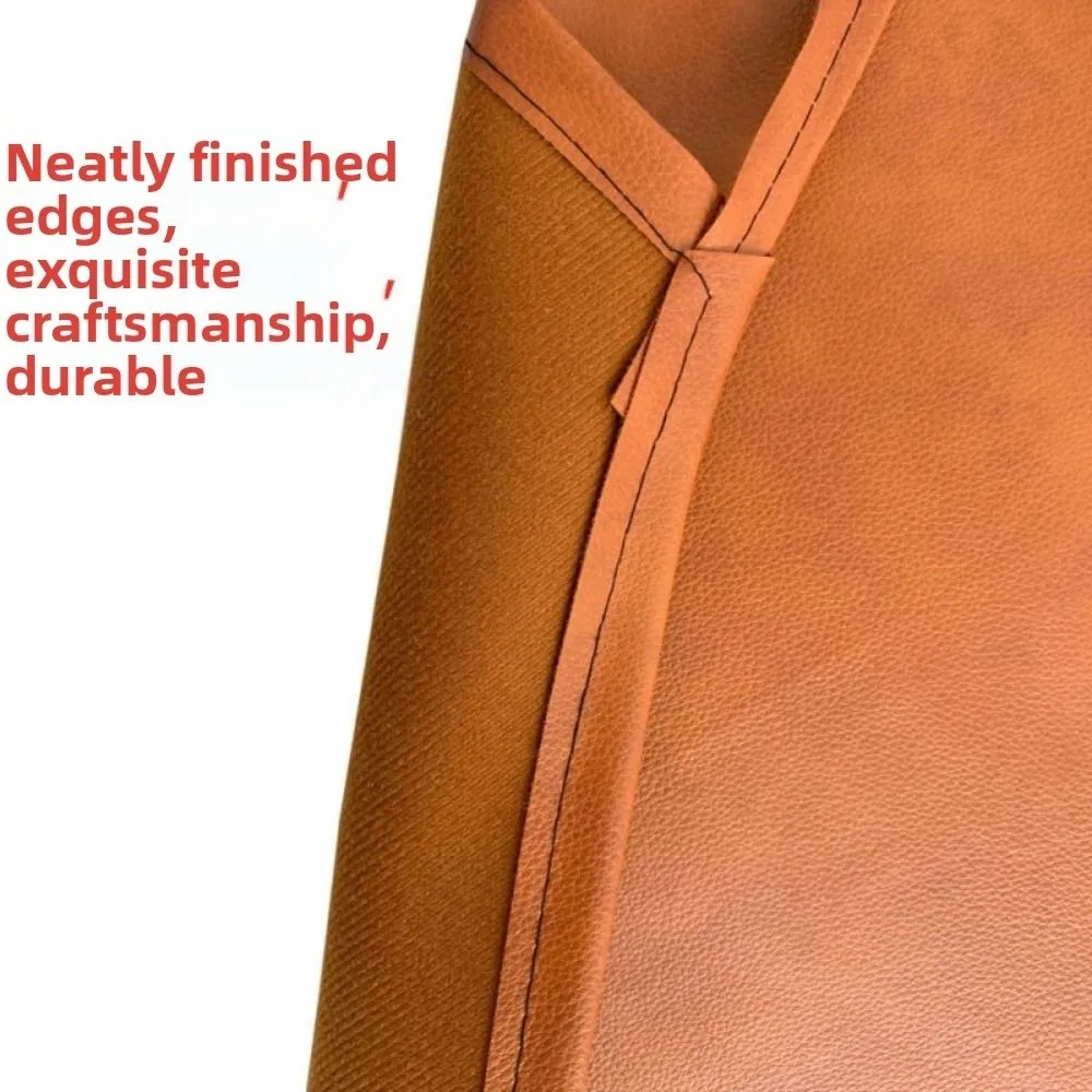 Thickened PU Leather Apron 95/120cm Oil Resistant Work Apron Wear-Resistant Anti Scalding Kitchen Apron Food Processing