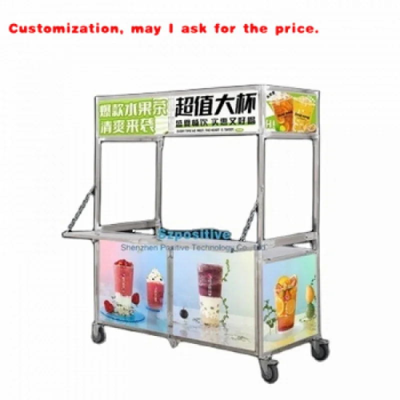 

custom.Stainless Steel Catering Equipment Mobile Food Carts Vending Truck CART Street Snacks