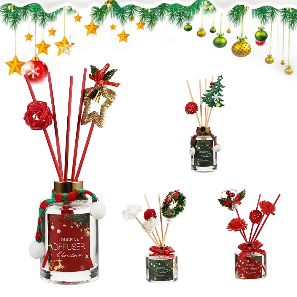 زيت عطري منزلي عديم اللهب من سيدار روز فريزيا مع عصا ناشرة، معطر هواء لغرفة المنزل، هدايا ديكور عيد الميلاد #6