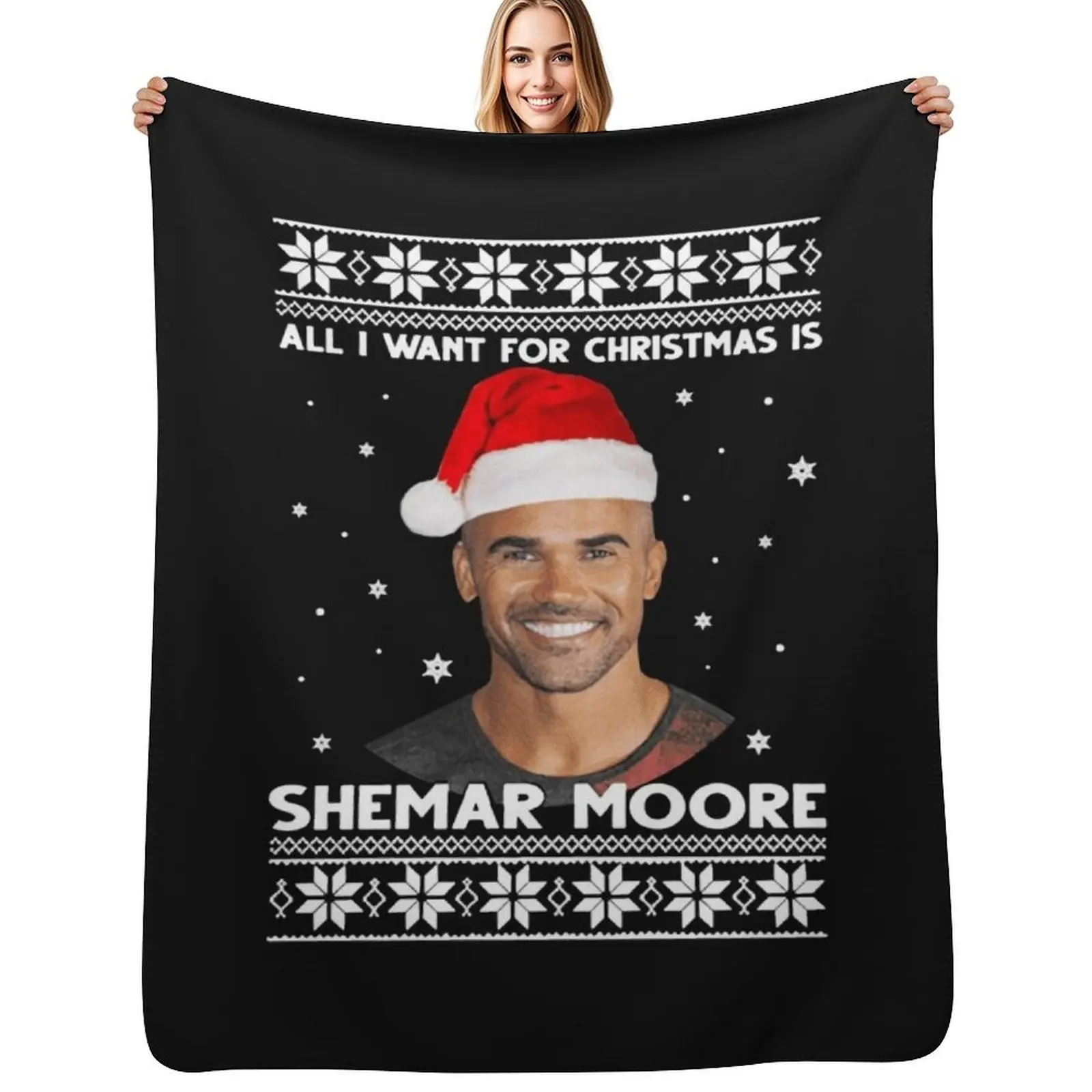 

Store All i Want for Christmas is Shemar Moore Throw Blanket For Decorative Sofa Beautifuls Furry For Baby Blankets