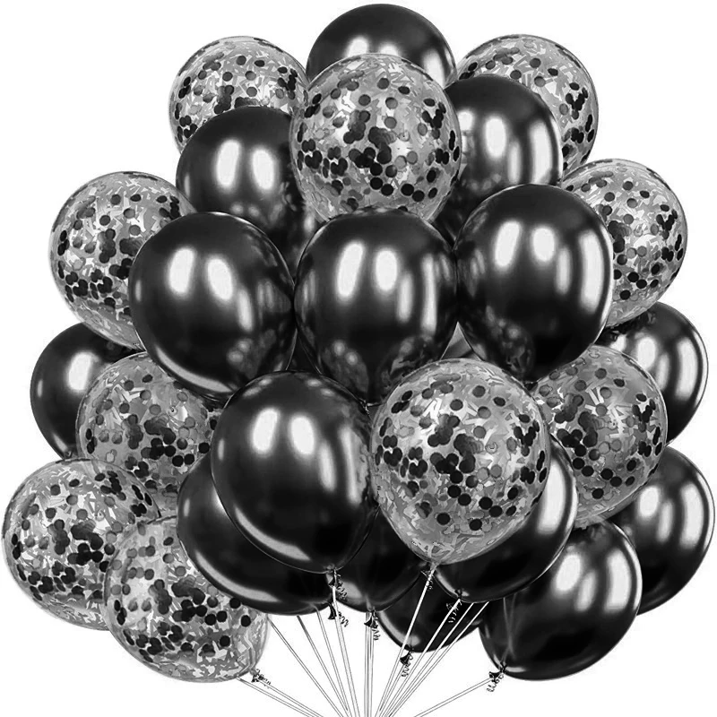 12 بوصة روزيغولد الفضة النثار المعادن اللاتكس بالونات لحفلة عيد ميلاد الديكور الزفاف ديكور استحمام الطفل Globos #4