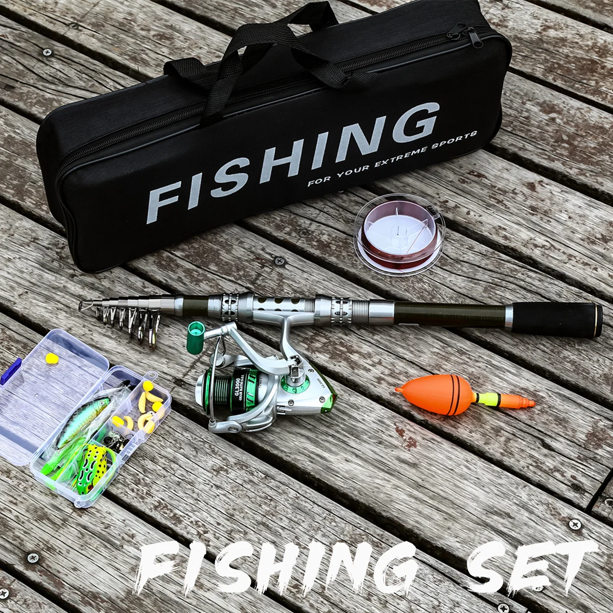 

Luya pole carbon straight handle spinning wheel full set of sub pole set for long-range sea fishing and fishing rod