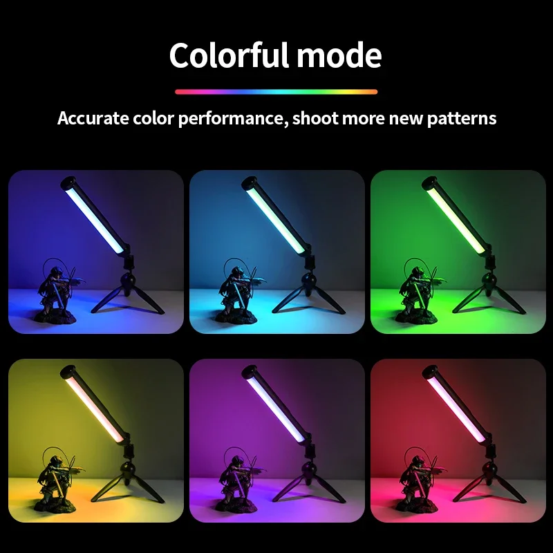 Soonpho P13 RGB Video Light With Tripod Handheld Led Photography Stick Fill Lamp Magnetic 2500-8500K Tube Light for Vlog Youtube