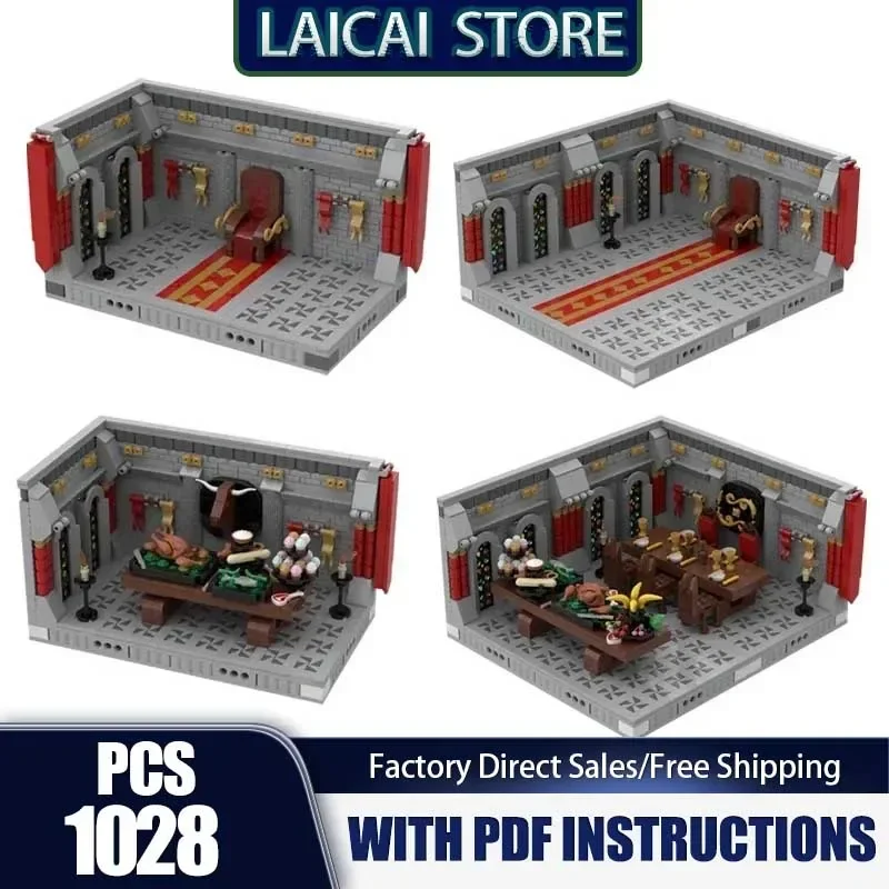 Medieval Castle Model Moc Building Bricks Royal Castle Scene Technology Modular Blocks Gifts Christmas Toys DIY Sets Assembly