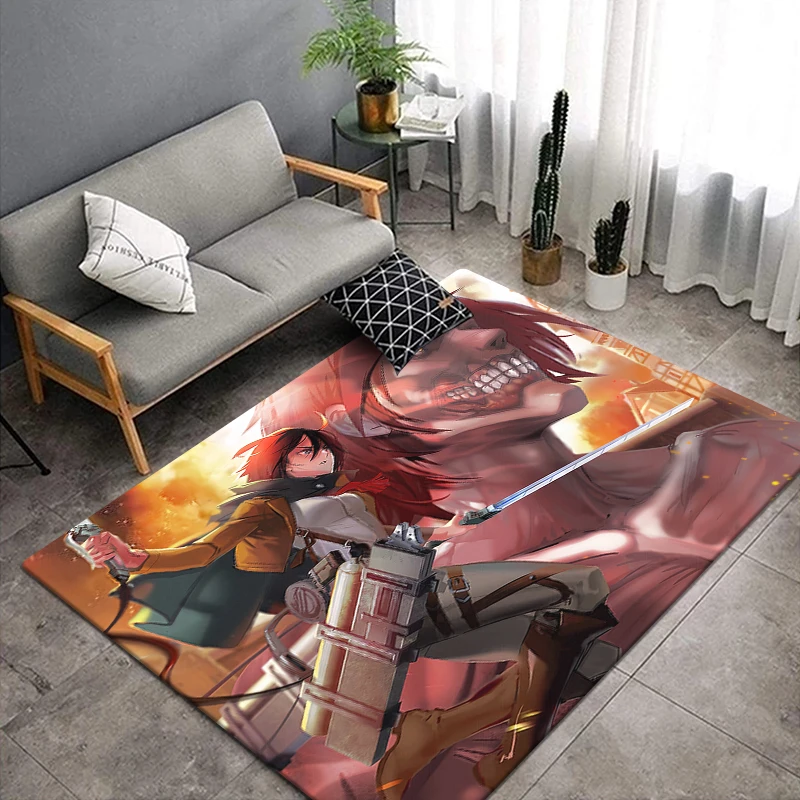 Attack on Titan HD Printed Carpet.Bedroom,Kitchen,Living Room,Office,Rug.Sofa,Table,Chair,doorway,camp,picnic,gift,non-slip,Mat