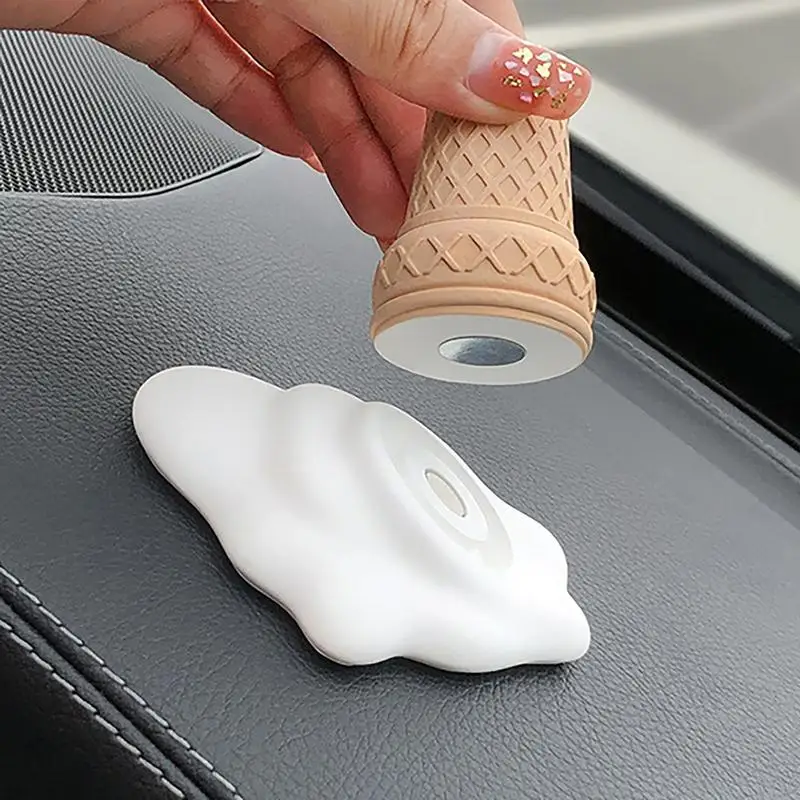 Cute Ice Cream Cone Aromatherapy Melted Ice Cream Shape Car Air Freshener Perfume Oils To The Ice Cream Grooves For Cars decor