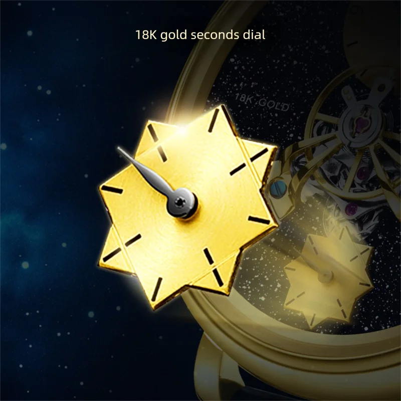 شنغهاي توربيون THE BUND Collection 18K Gold Center Tourbillon ساعة ميكانيكية أوتوماتيكية شنغهاي F28 عيار S2100.2627