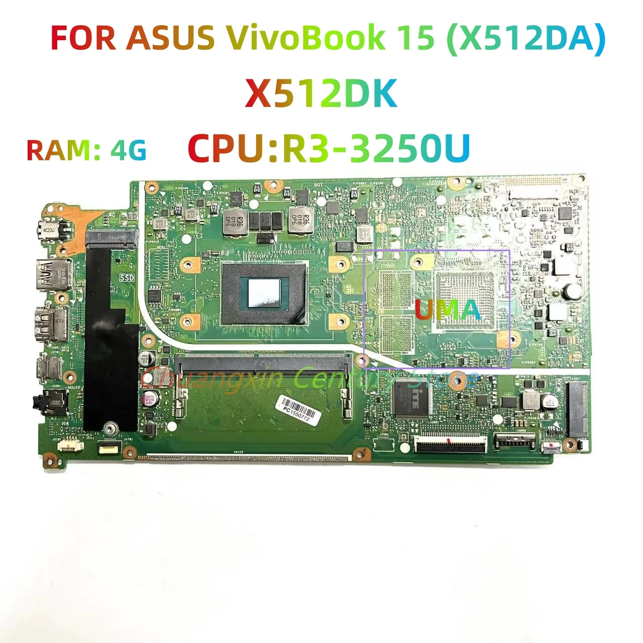 X512DK suitable for ASUS VivoBook 15 (X512DA) laptop motherboard R3-3200U CPU integrated RAM: 4GB 100% tested and shipped