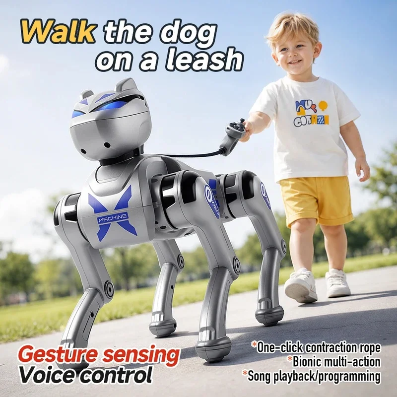 AI RC Robot Dog Toys Voice Command Programmable With Singing and Dancing Remote Control Toy Best Children