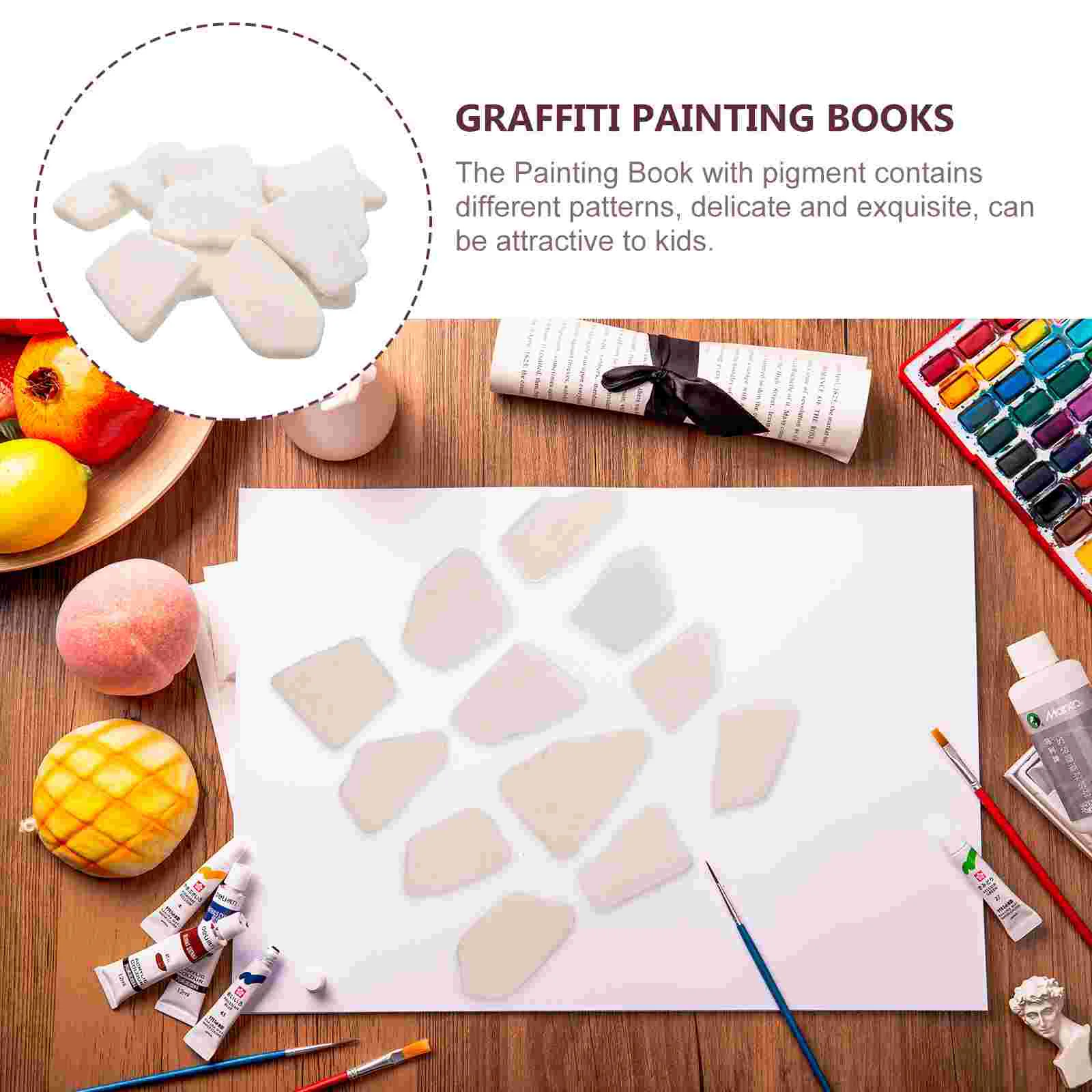 12 Pcs Painted Stone Rocks DIY Craft Stones Painting Gypsum Smooth For Marble Child Crafts