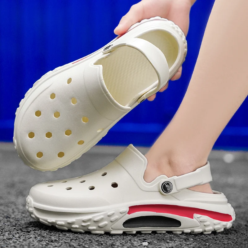 

Summer outside wear 2024 new anti-slip deodorant beach sandals Bao first two pneumatic slippers male eva tires