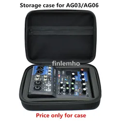 1PC Storage Case For Mixer Yamaha  AG03 AG06 MG06 Portable Hard Shell Cover With EVA Protection