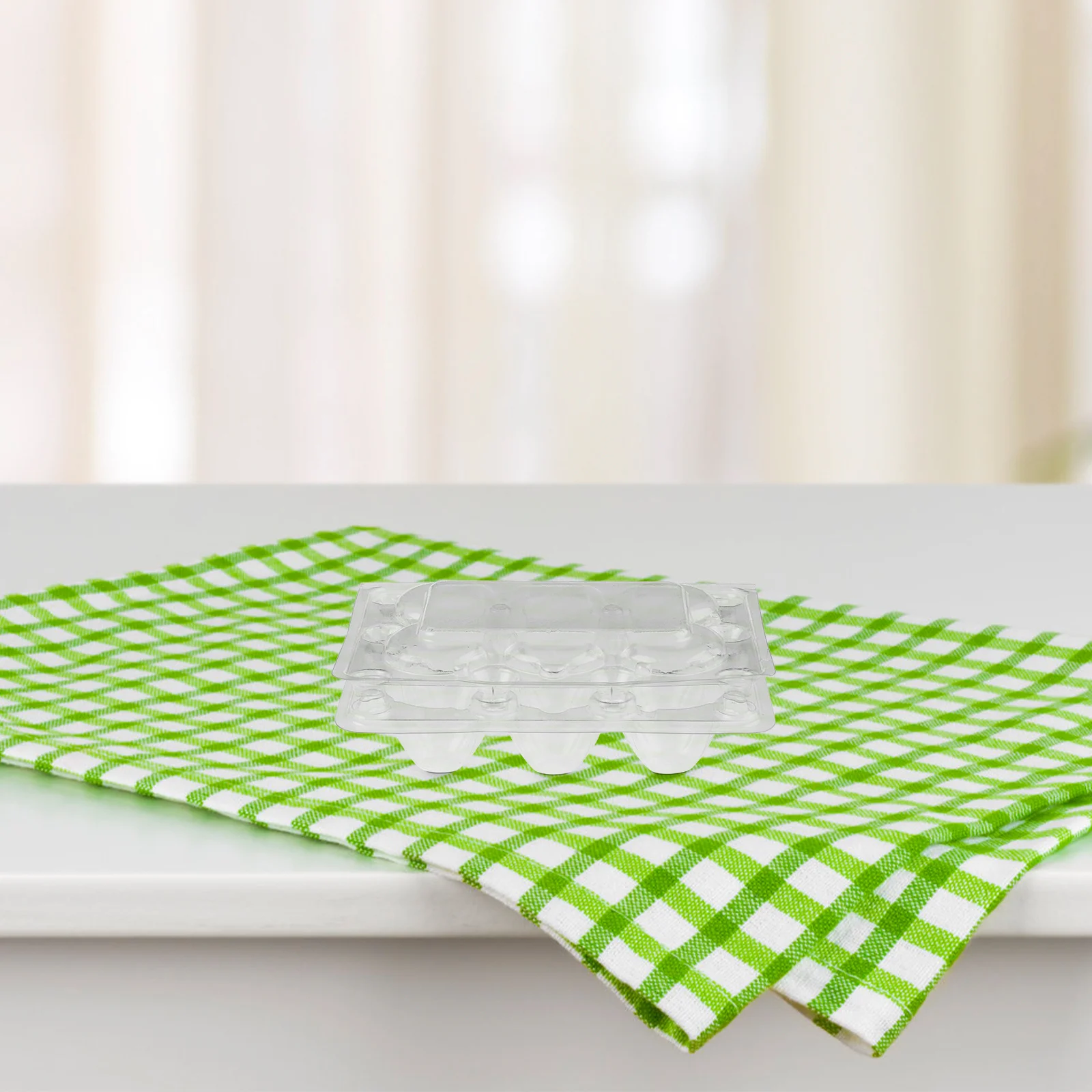 

50Pcs Transparent Plastic Quail Egg Boxes Clear Reusable Egg Cartons Storage Organizer for Refrigerator and Camping