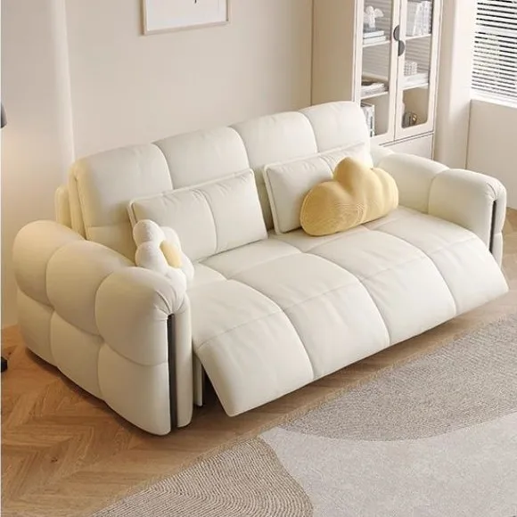 현대적인 가벼운 럭셔리 지능형 전기 소파 침대 다기능 접이식 개폐식 이중 목적 간단한 크림 바람 작은