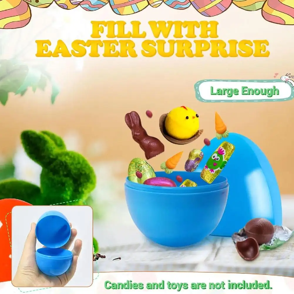 Cute Easter Egg with Rabbit Figure for Kids Easter Birthday Party Basket Pinata Gift Bag Filler Egg Hunt Games Supplies I8H1