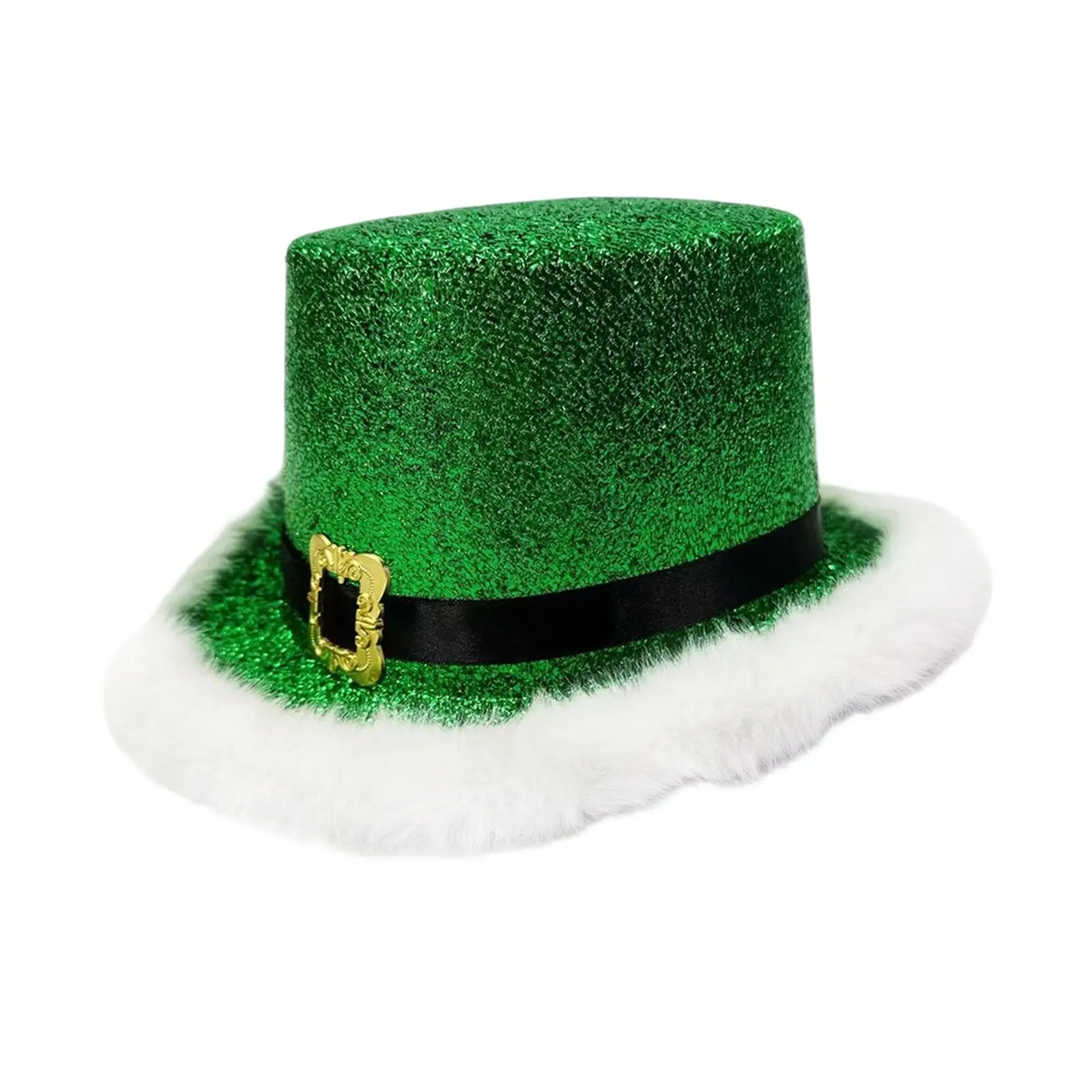 Cappello a cilindro natalizio con decorazione a fascia nera per uomo Donna Cappello da Babbo Natale Costume natalizio Copricapo Cappello natalizio per vestire le vacanze