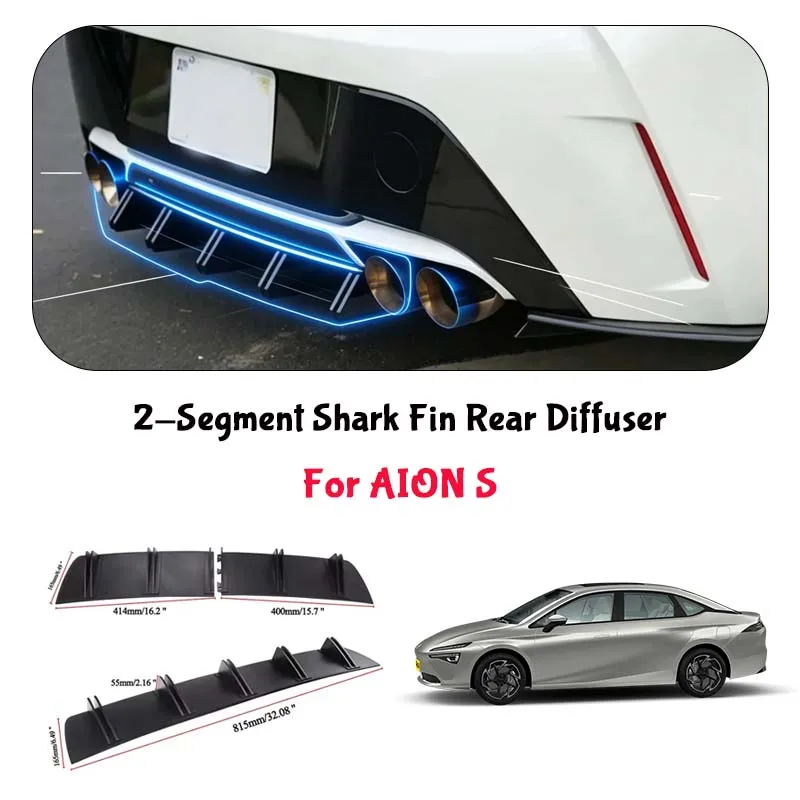 For AION S Shark Fin Rear Diffuser Split Chassis Spoiler Auto Aerodynamic Parts Aerodynamic Modification