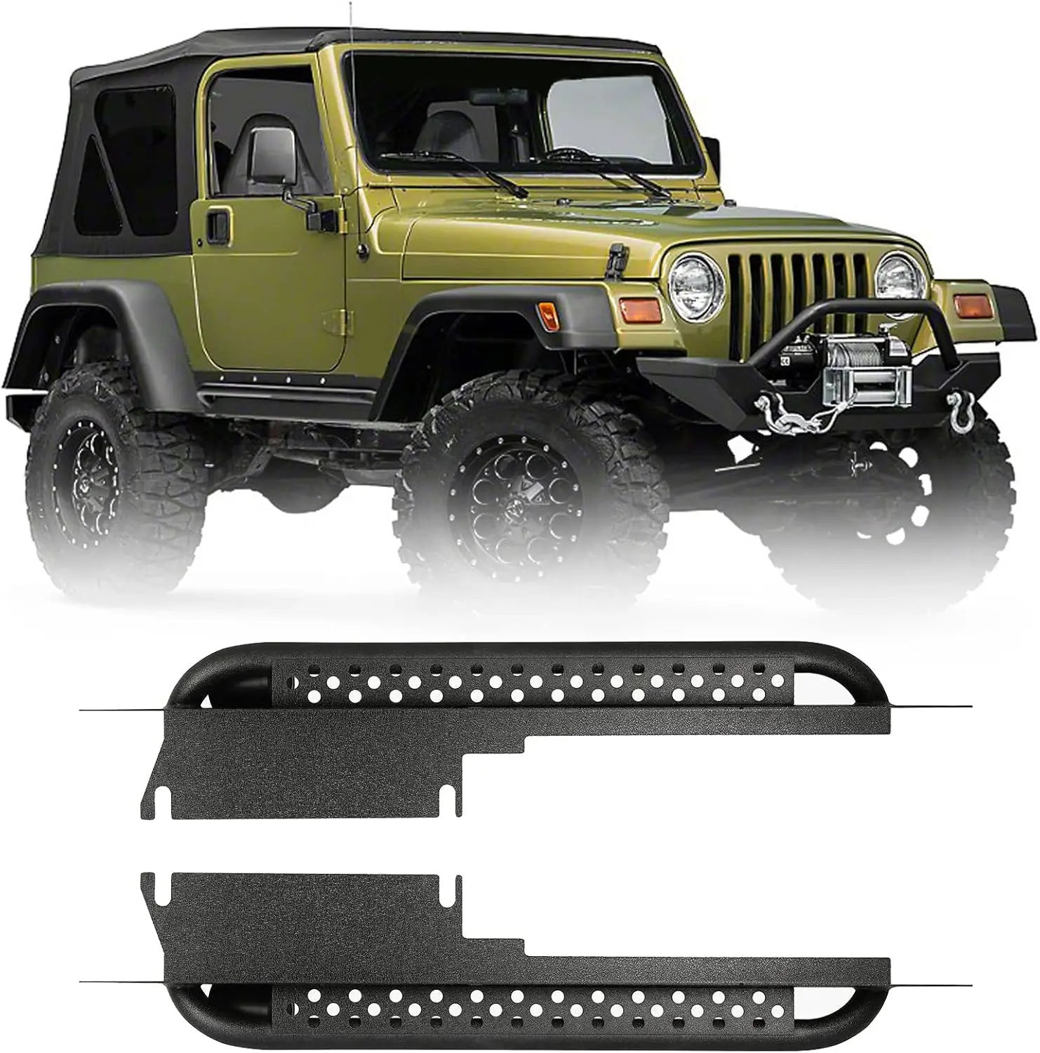 

Wrangler TJ Rocker Panel Guards Running Board Боковые брони Rock Ползунки для Jeep Wrangler TJ 1997-2006 гг. Боковая ступенька Nerf Bar