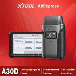 XTOOL A30D OBD2 Scanner Sistema completo Strumenti diagnostici per auto con 19 Reset FCA Auto Auth Lettore di codici per auto con controllo bidirezionale CANFD