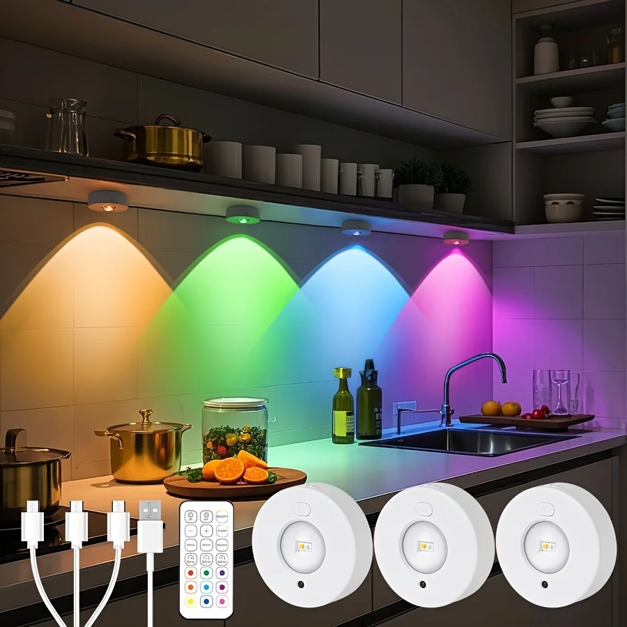 Puck Lights With Re… - image