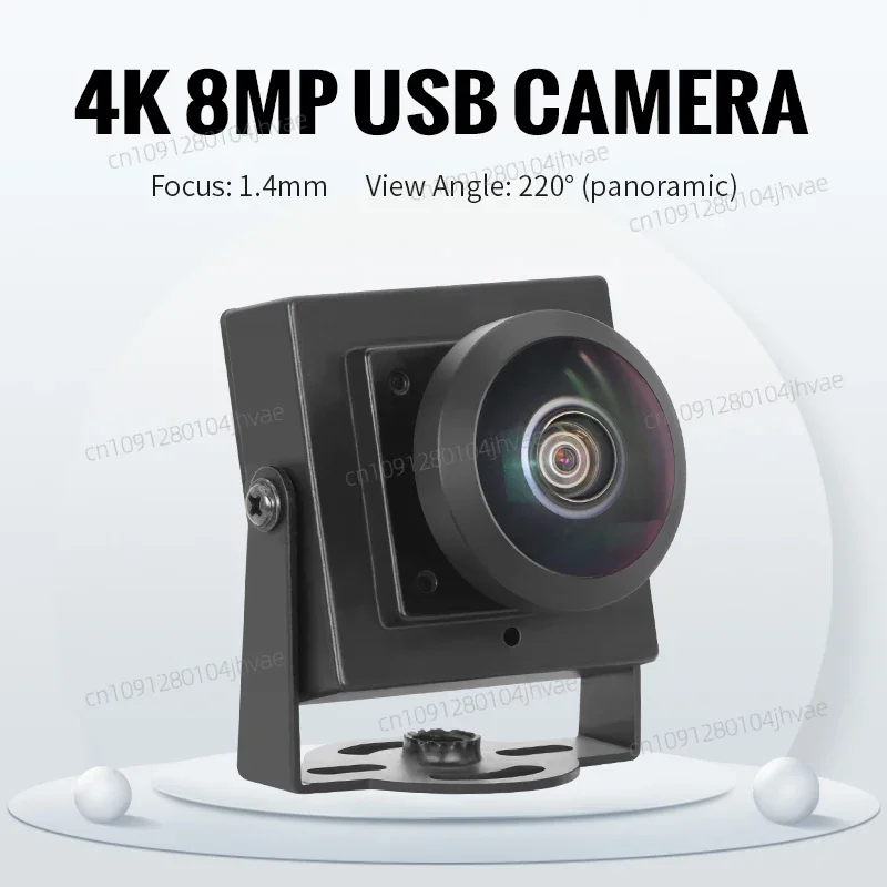 

8MP 3200 Imx317 1.4mm 220Degree Panoramic HD Security Webcam UVC CMOS Mini USB Camera 30fps 4K for Industrial Control