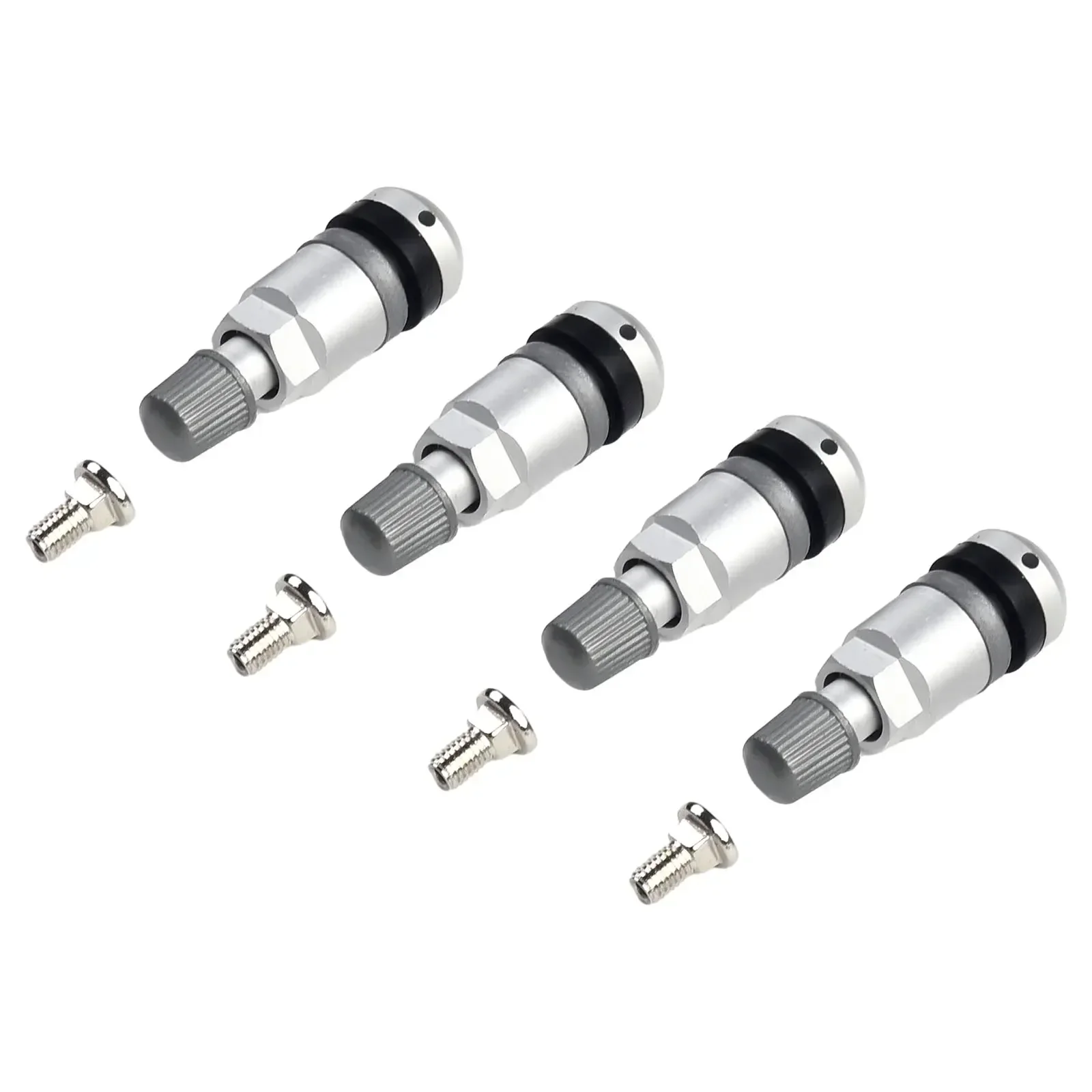 4PC/set Tire Pressure Sensor Metal Material Valve Stem Repair Kits Automobile Original Replacement Fits For BMW 5 Series Silver