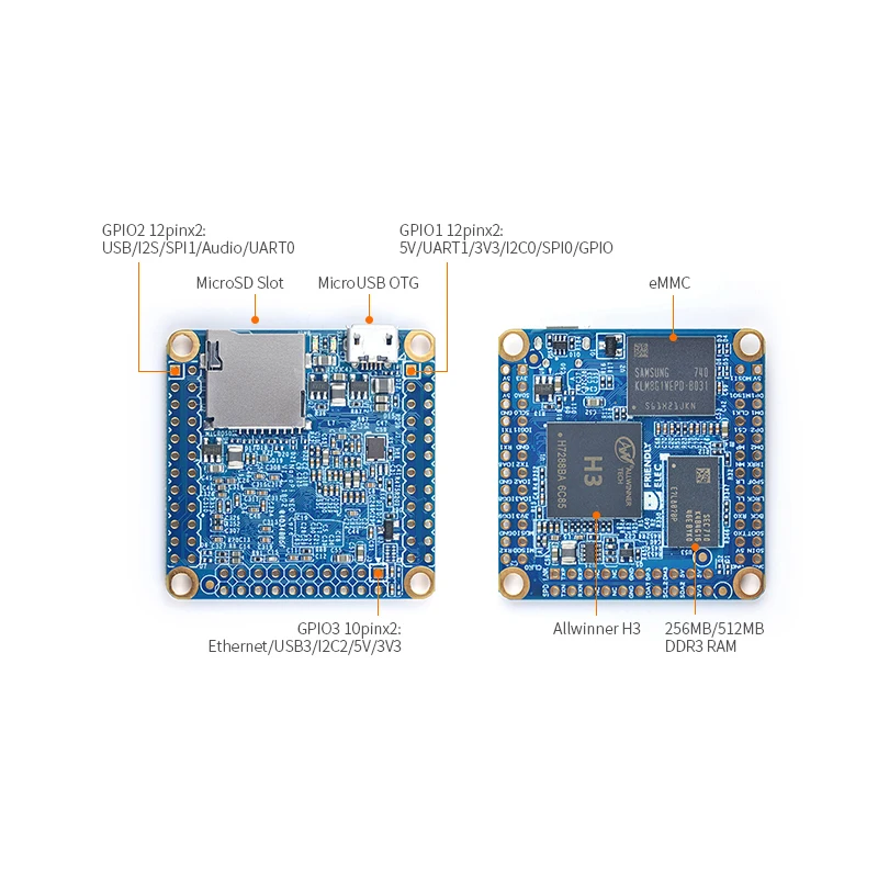 RealQvol FriendlyELEC NanoPi NEO Core Allwinner H3 Quad-Core A7 Core Board 512 MB RAM 8 GB EMMC unterstützt Ubuntu Core/Linux System