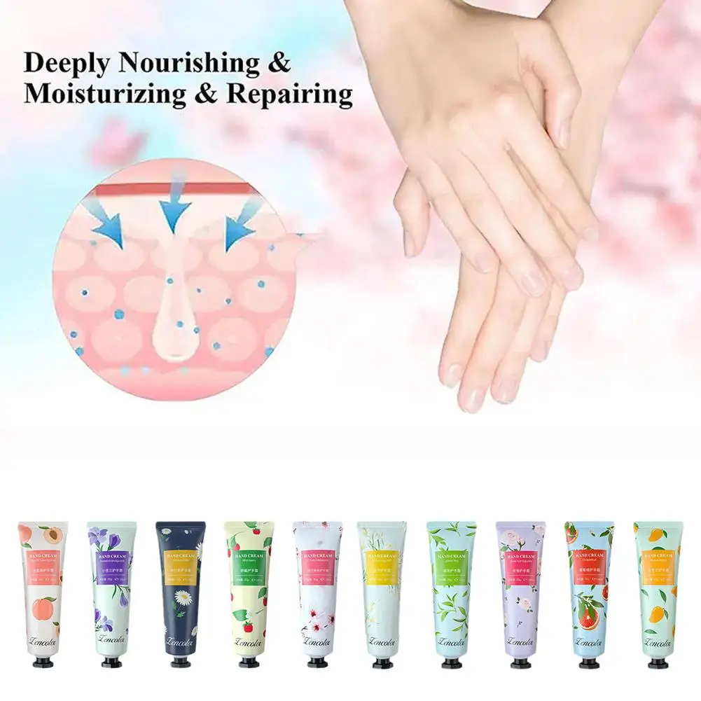 1Pc Hand Cream with Flower Fragrance Anti Chapping Essence Plant 30g Random Color Care M1W9