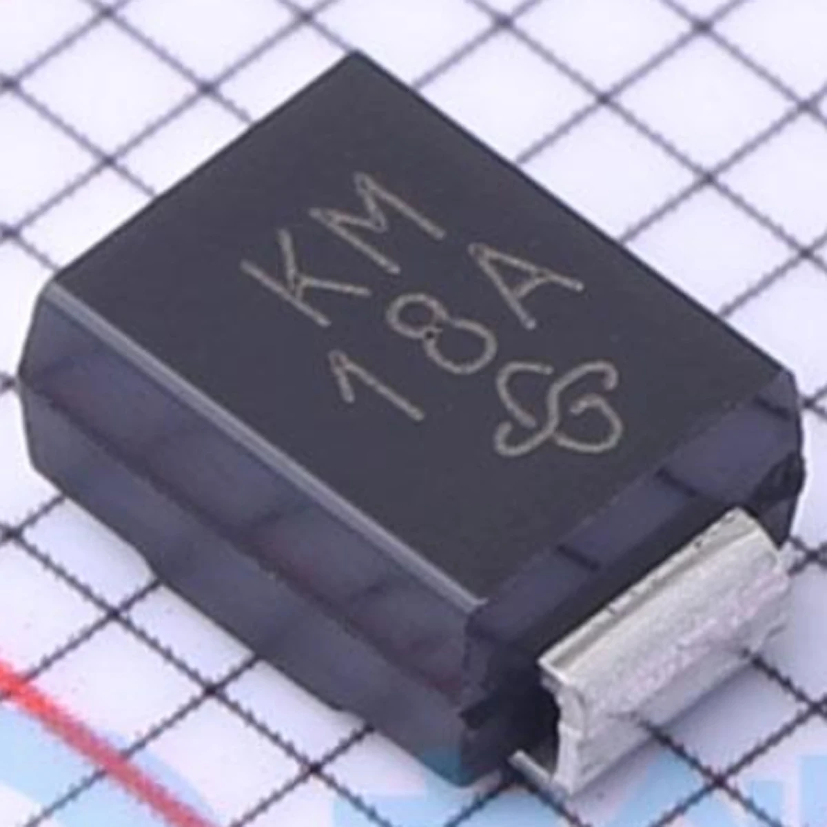 

50PCS original,TVS diodes,Transient Suppressors,Bidirectional,7V,12V，50A, 600W. SMB (DO-214AA): SMBJ7.0CA-E3/52 Marking:KM