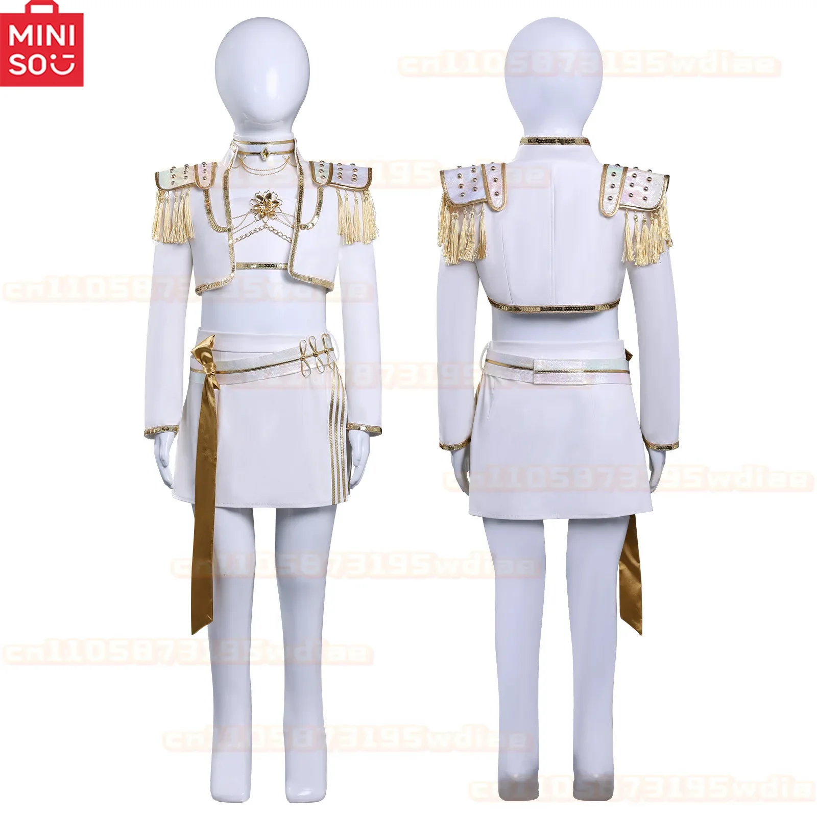 MINISO 2025 キッズ Kpop デーモンハンターズ コスチューム ドレス MIRA ZOEY KIDS ハロウィンコスチューム 女性 Kpop デーモンハンターズ ルミ キッズ コスプレ