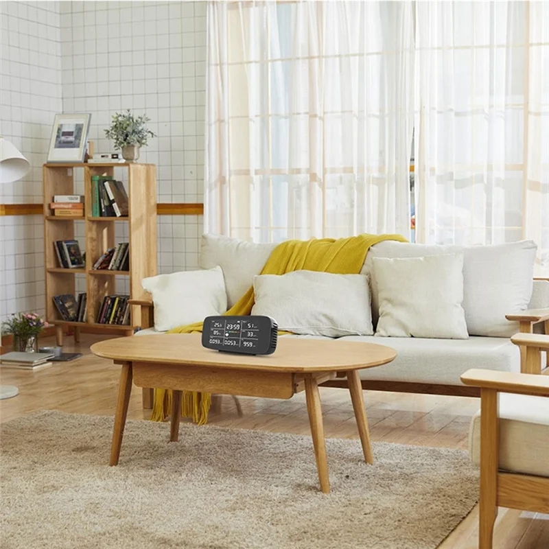 IDUD CO2 Carbon Dioxide Detector Temperature & Relative Humidity CO2 Meter With Alarm, Fit For Home, Car, Grow Tents, Travel