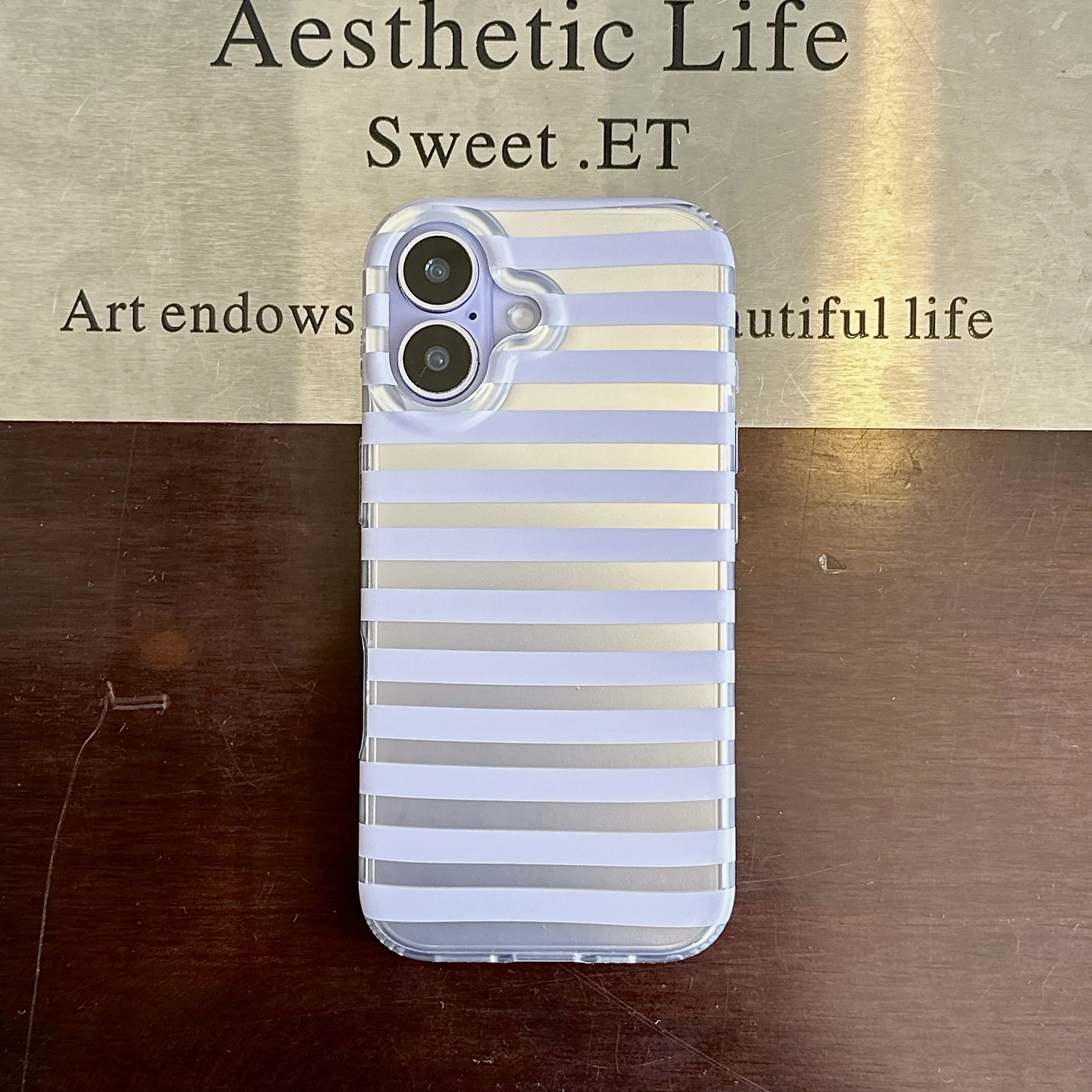 Sweet Y2K Aesthetic Mirror Striped Phone Case With Beaded Butterfly Keychain Clear Anti Drop Cover For iPhone 17 16 15 Pro Max