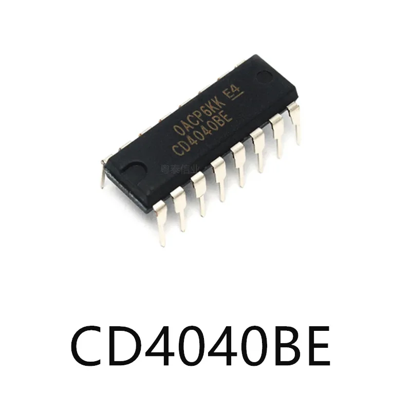 Divisor de frecuencia Cd4040be, temporizador, Chip oscilador de reloj, paquete Dip-16 circuito integrado