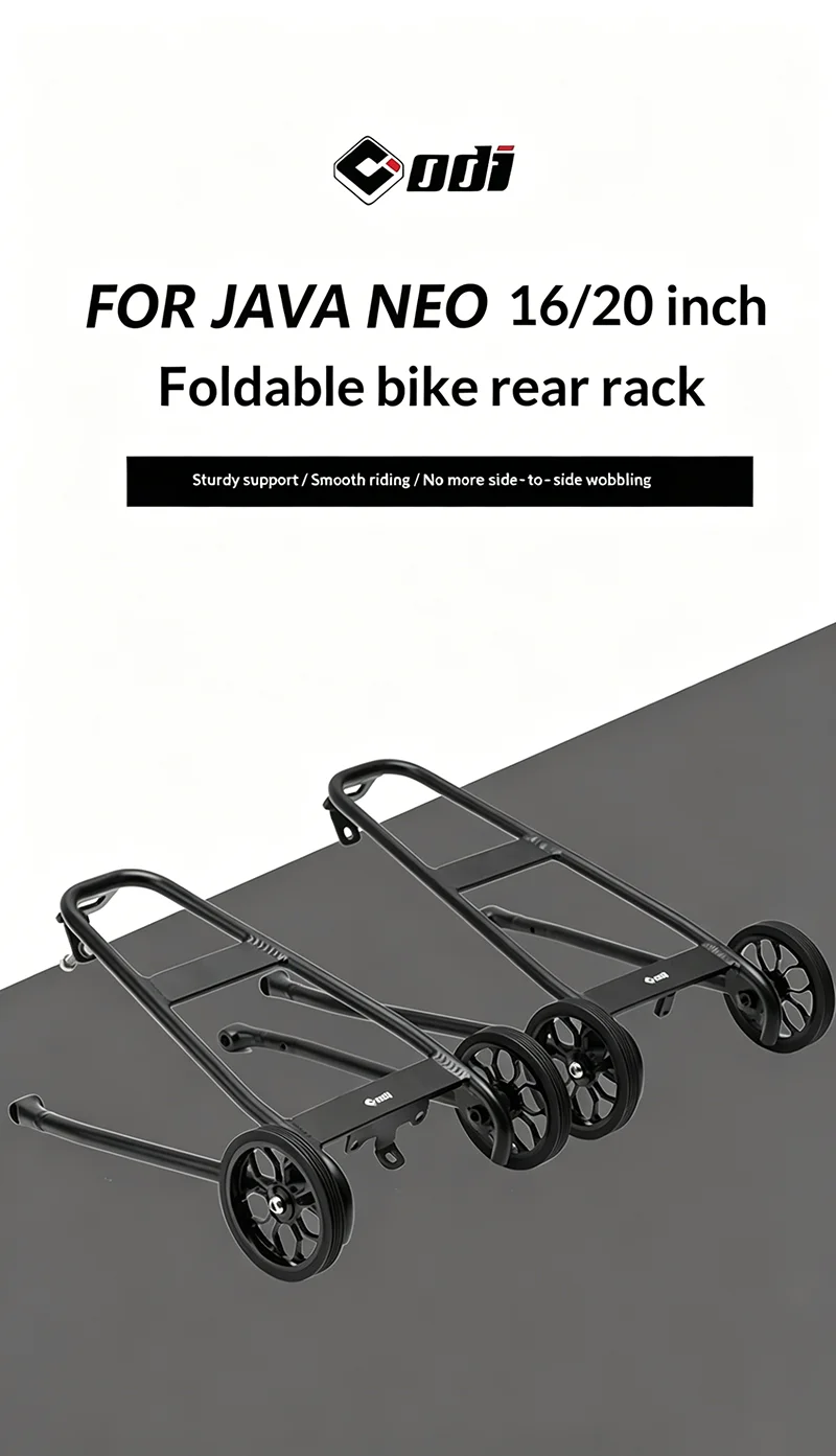 ODI Gepäckträger für JAVA NEO 16 Zoll 20 Zoll Faltrad, Heckträger mit Rad, Fahrrad-Erweiterungsgepäckträger, Spezialzubehör – Detail 2