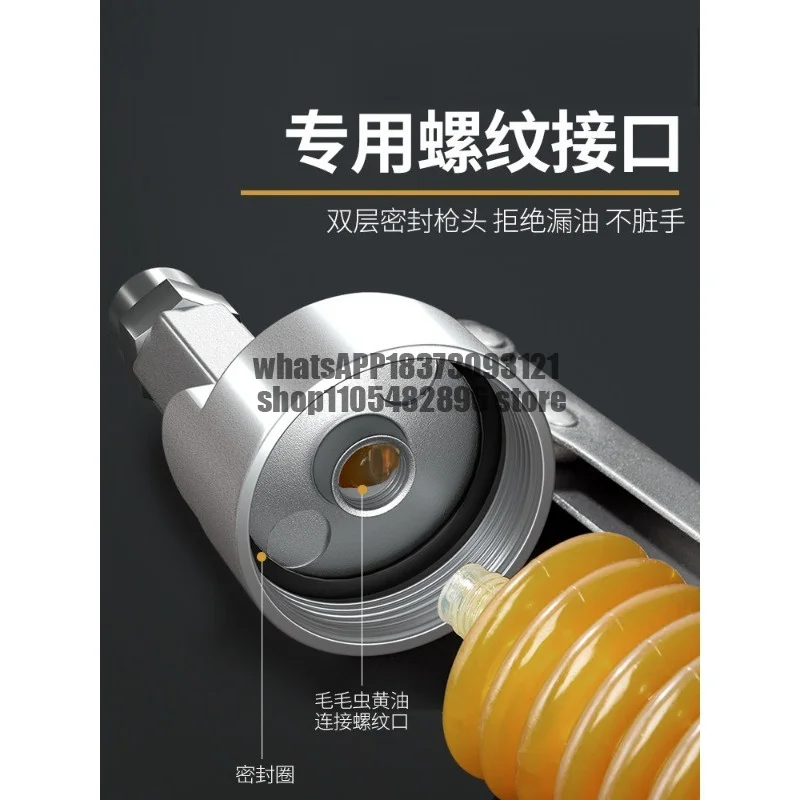 Manual grease gun, high-pressure double-rod oil injector, forklift excavator, oil gun