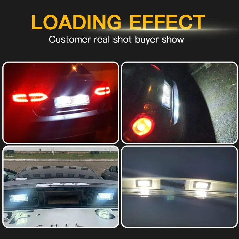 2PCS Auto Kein Fehler Canbus Led Lizenz Nummer Platte Lichter Birne Für Audi A1 A4 B8 A5 S5 a6 S6 A7 Q5 TT TTS 2D Für VW 6000K Weiß – Detail 5