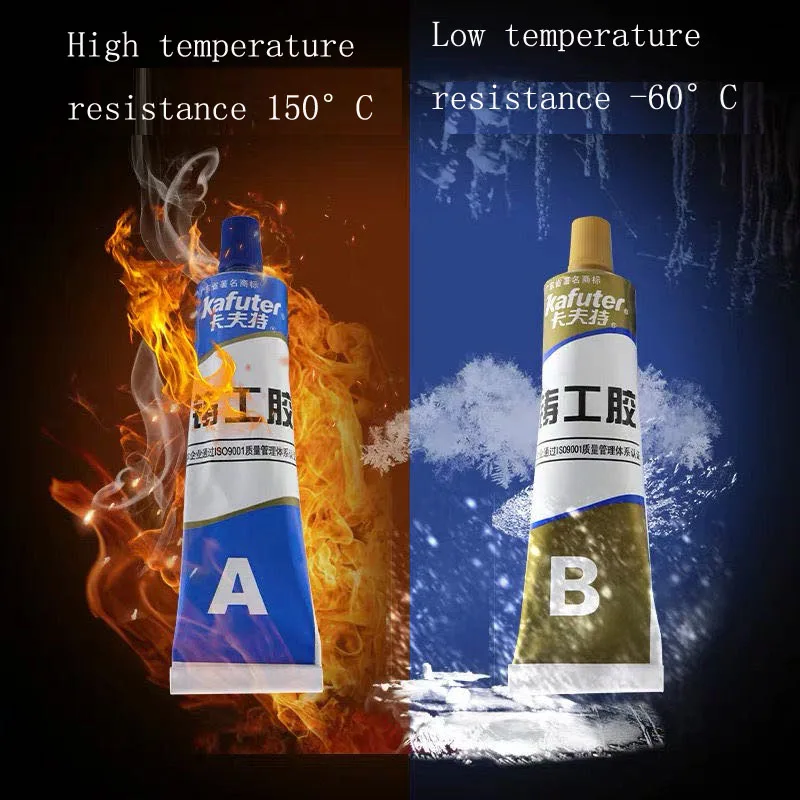 100g AB 2 pezzi adesivo per riparazione di metalli sigillante per incollaggio ad alta resistenza saldatura adesivo metallico resistenza al calore colla AB per colata forte