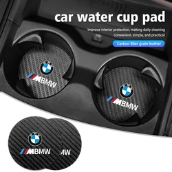 2pcs Car Cup Holder Insert Pad Emblem Coaster Anti-Slip Mat For BMW G30 G20 M3 M5 E91 E92 E93 E36 E70 X3 X4 X5 X1 E39 F30