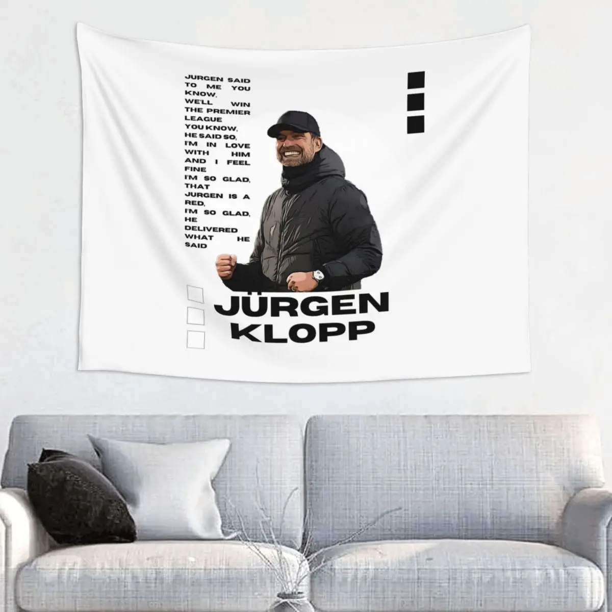 Jurgen Klopp Is A Red Tapestry Colorful Polyester Wall Hanging Home Decor Table Cover Mandala Tapestries